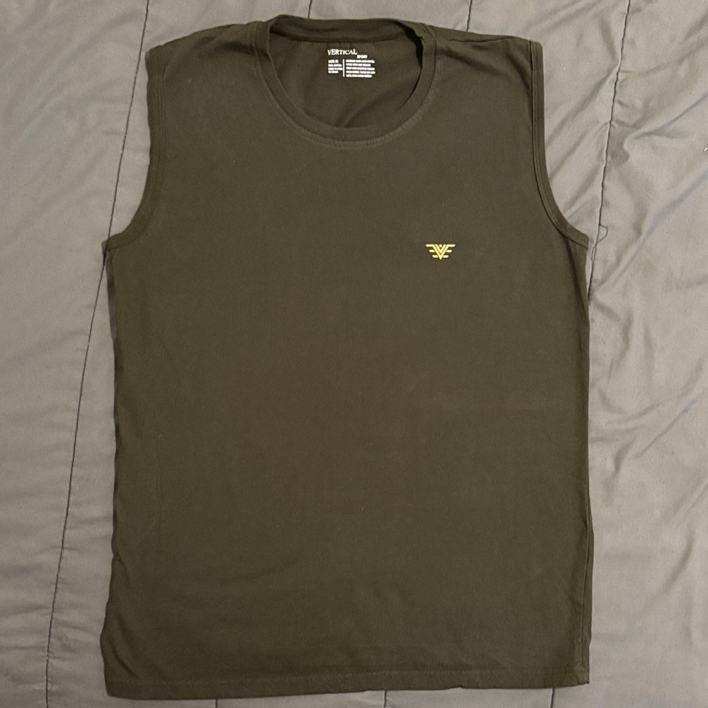 Vertical Sport Men's Tank Top - Dark Olive